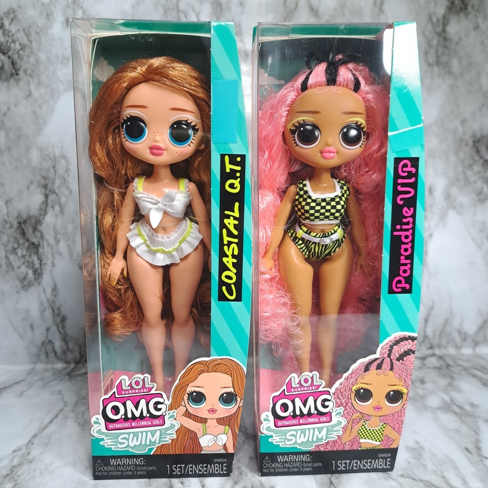 L.O.L‎ Surprise! O.M.G. Lot/2 Swim Dolls Coastal Q.T & Paradise VIP